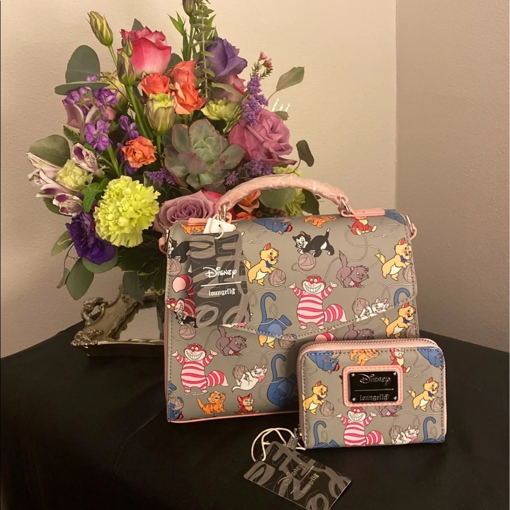 Loungefly Disney Cats Crossbody and Wallet Set